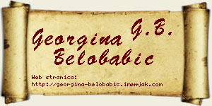 Georgina Belobabić vizit kartica
